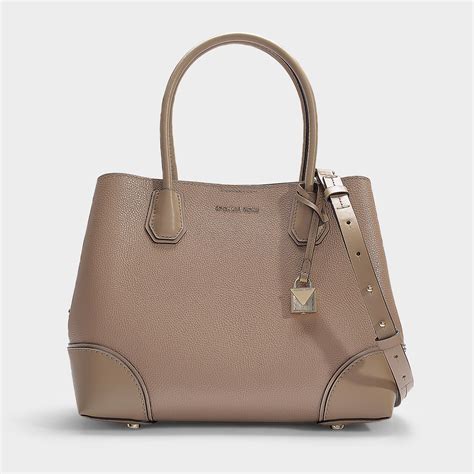 michael michael kors mercer gallery medium leather tote bag truffle|michael kors mercer gallery tote.